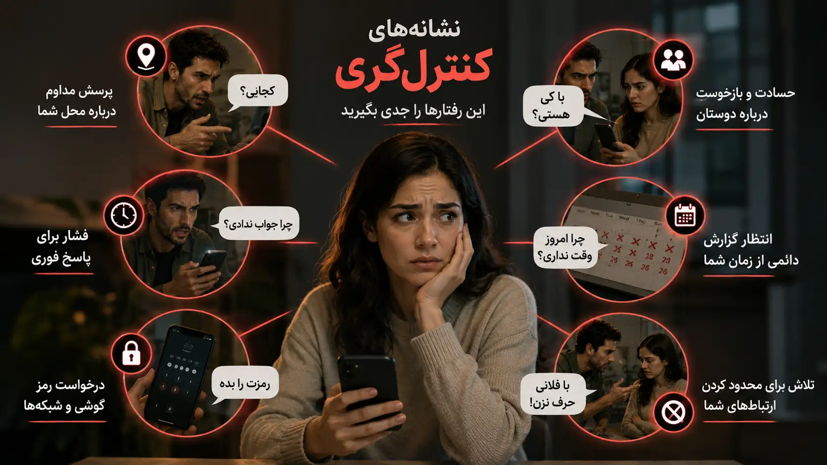 نشانه‌های کنترل‌گری در شروع رابطه